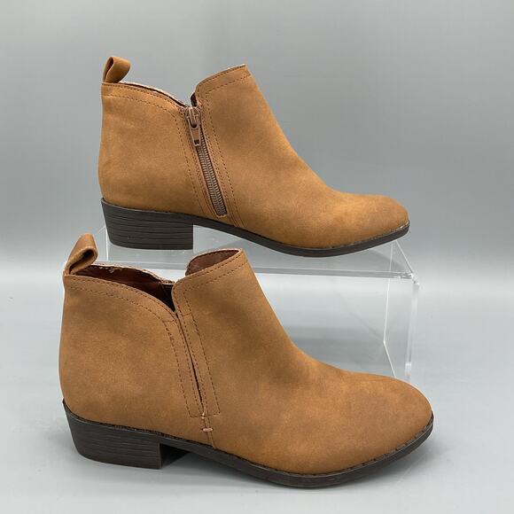 NEW Sun + Stone Women’s Cadee Ankle Boots Brown Size 5M - Picture 1 of 10